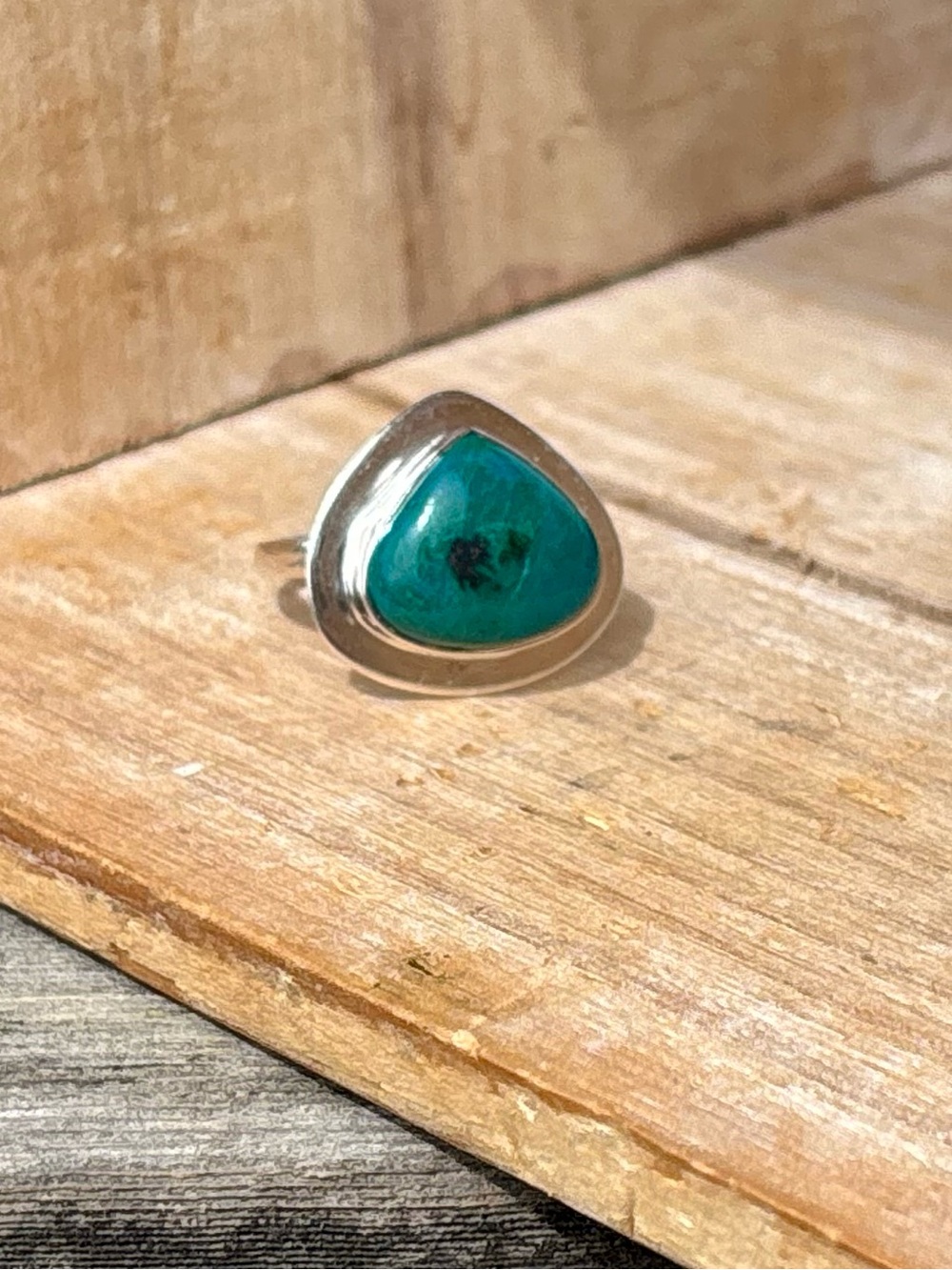 Azurite Chrysocolla Ring - Picture 7 of 15